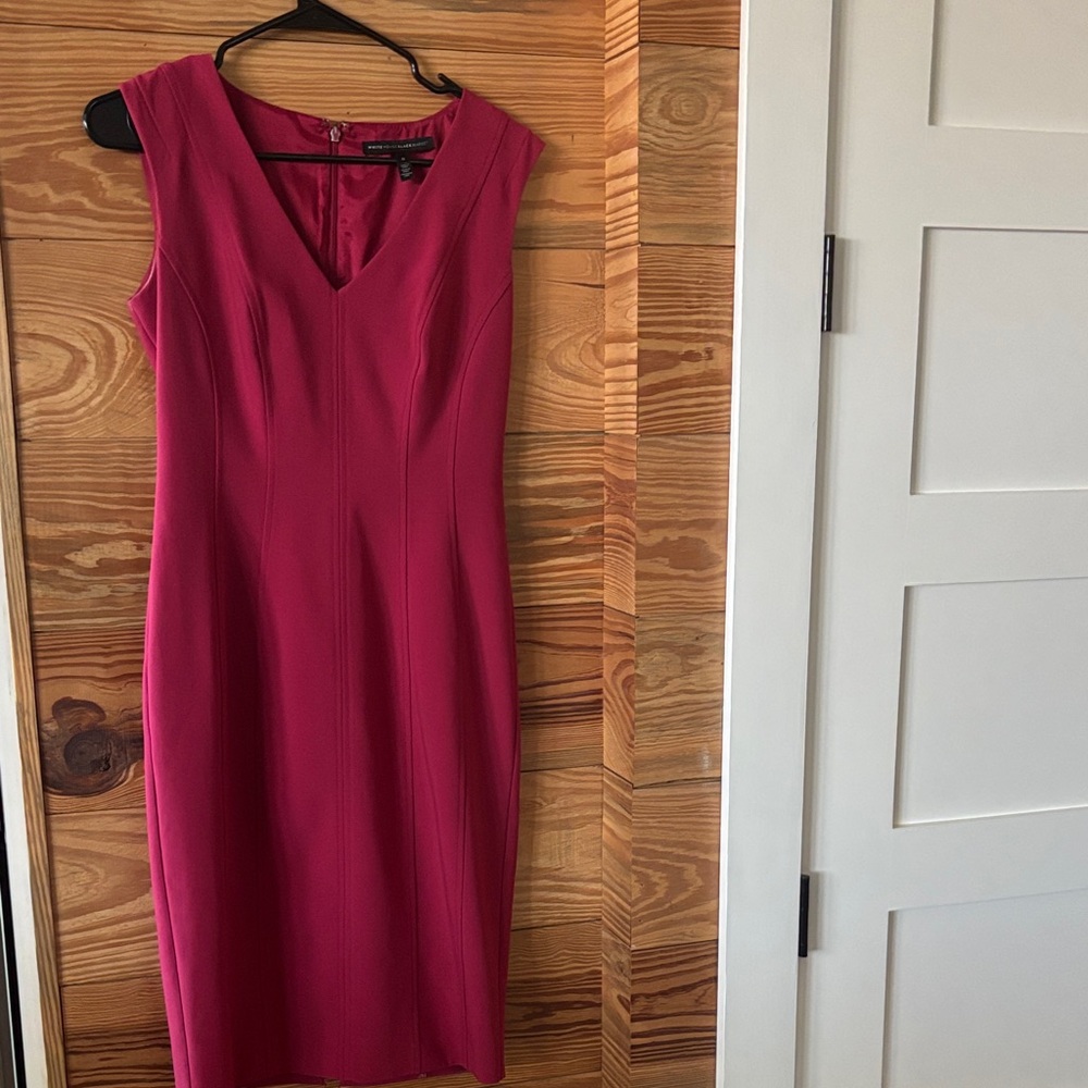 White House Black Market Fuchsia Midi Dress